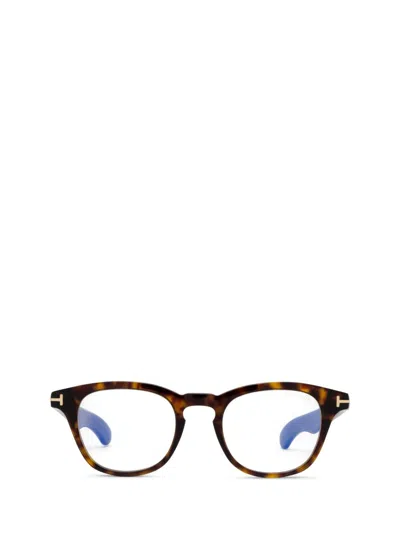 Tom Ford Ft5976b 052 Round-frame Glasses In Black