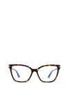 Tom Ford Eyewear Rectangle Frame Glasses In Brown