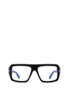 Tom Ford Ft5903b Logo-engraved Square-frame Glasses In Matte Black