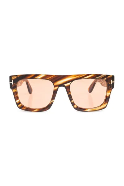 Tom Ford Eyewear Fausto Square Frame Sunglasses In Multi