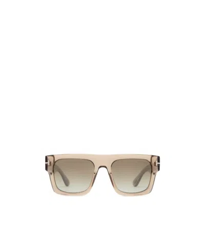Tom Ford Eyewear Fausto Square Frame Sunglasses In Nude