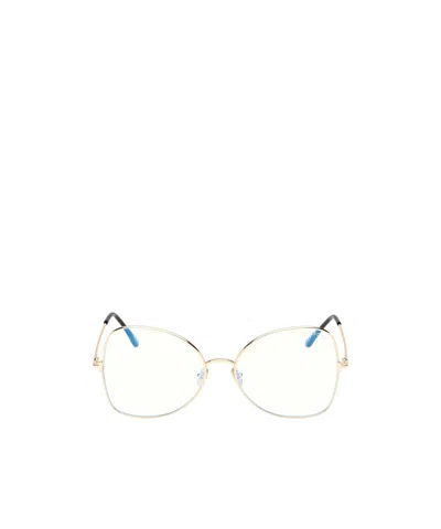 Tom Ford Eyewear Geometric Frame Glasses In White