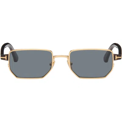 Tom Ford Eyewear Geometric Frame Sunglasses In Blue