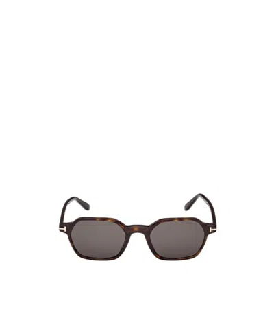 Tom Ford Eyewear Geometric Frame Sunglasses In Brown