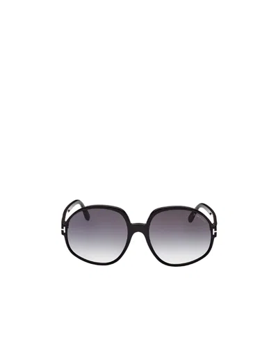 Tom Ford Eyewear Geometric Frame Sunglasses In Gray