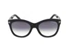 Tom Ford Sunglasses In Glossy Black/smoke Grad