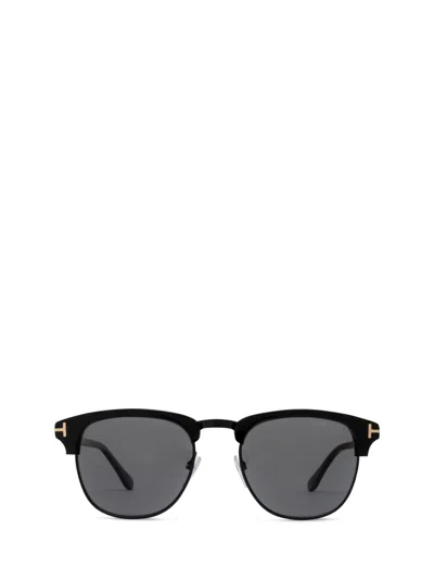 Tom Ford Eyewear Henry Round Frame Sunglasses In Black