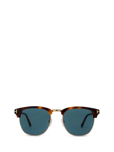 Tom Ford Eyewear Henry Round Frame Sunglasses In Brown