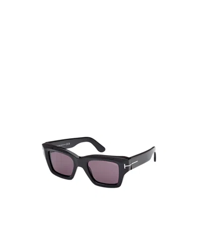 Tom Ford Eyewear Ilias Square Frame Sunglasses In Gray