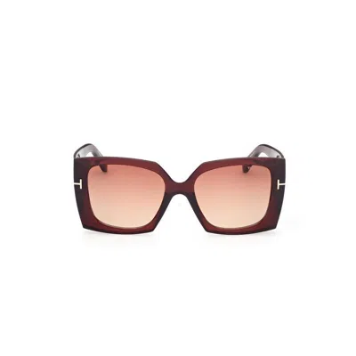 Tom Ford Eyewear Jacquetta Square Frame Sunglasses In Brown