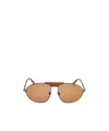 Tom Ford Eyewear Ken Pilot Frame Sunglasses In Nude