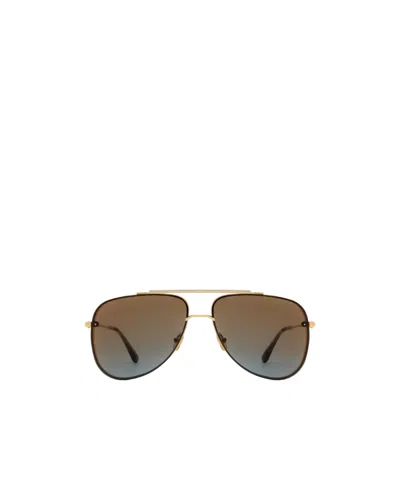 Tom Ford Eyewear Leon Pilot-frame Sunglasses In Brown