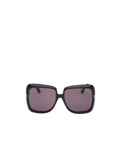 Tom Ford Eyewear Lorelai Oversized Frame Sunglasses In Gray