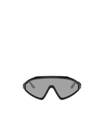 Tom Ford Eyewear Lorna Shield Frame Sunglasses In Gray