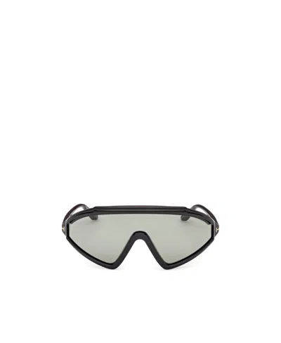 Tom Ford Eyewear Lorna Shield Frame Sunglasses In Gray