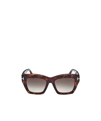 Tom Ford Eyewear Luna Square Frame Sunglasses In Multicolor
