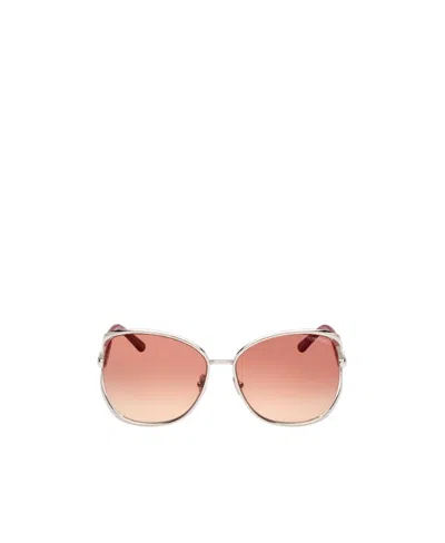 Tom Ford Eyewear Marta Round Frame Sunglasses In Pink