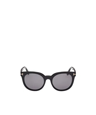Tom Ford Moira 53mm Polarized Butterfly Sunglasses In Black