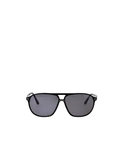 Tom Ford Eyewear Navigator-frame Sunglasses In Black