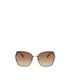 Tom Ford Women's Nickie 2 Butterfly-frame Brown Gradient Gold-tone Sunglasses In Nude