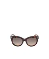 Tom Ford Eyewear Odette Oval Frame Sunglasses In Multi