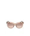 Tom Ford Eyewear Odette Oval Frame Sunglasses In Pink