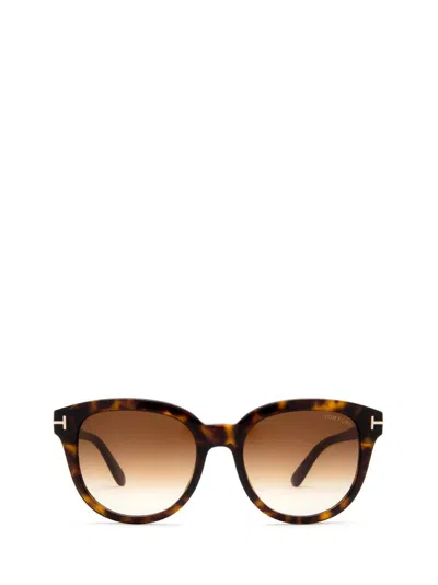 Tom Ford Eyewear Olivia Rectangle Frame Sunglasses In Brown
