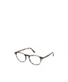 Tom Ford 51mm Round Blue Light Blocking Optical Glasses In Brown