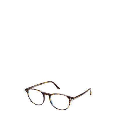 Tom Ford Eyewear Oval Frame Glasses In Multi