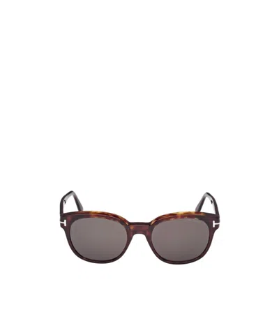 Tom Ford Eyewear Oval-frame Sunglasses In Brown