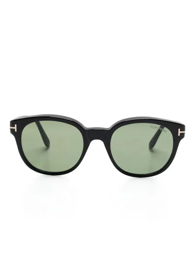 Tom Ford Eyewear Oval-frame Sunglasses In Black