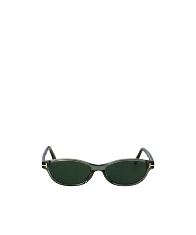 Tom Ford Eyewear Oval Frame Sunglasses In Gray