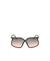 Tom Ford Meryl 64mm Gradient Polarized Oversize Square Sunglasses In Brown