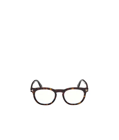 Tom Ford Eyewear Pantos-frame Clip-on Glasses In White