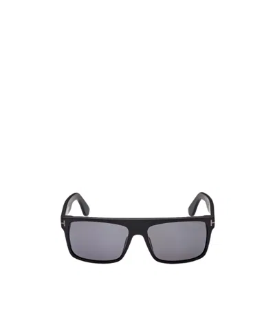 Tom Ford Eyewear Philippe Rectangle Frame Sunglasses In Gray