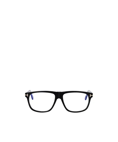 Tom Ford Eyewear Pilot-frame Glasses In Black