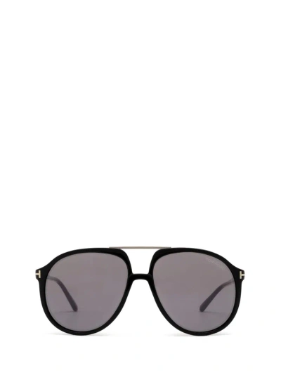 Tom Ford Eyewear Pilot Frame Sunglasses In Black