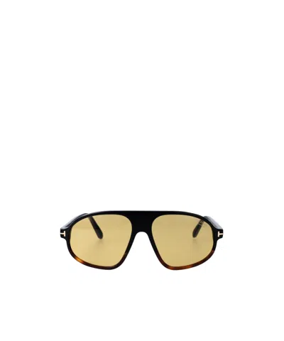 Tom Ford Eyewear Pilot-frame Sunglasses In Brown