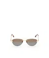 Tom Ford Eyewear Pilot Frame Sunglasses In Gold