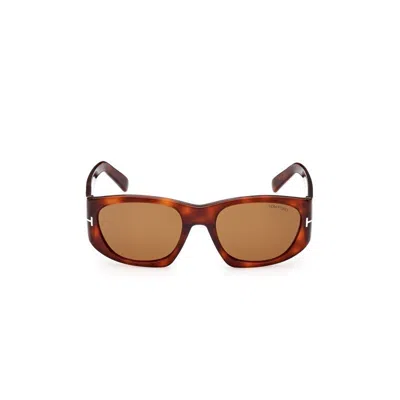 Tom Ford Eyewear Quadratic Frame Sunglasses In Red