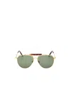 Tom Ford Eyewear Raphael Aviator-frame Sunglasses In Green