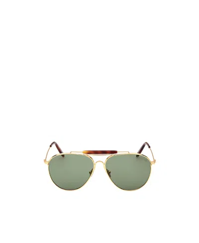 Tom Ford Eyewear Raphael Aviator-frame Sunglasses In Green