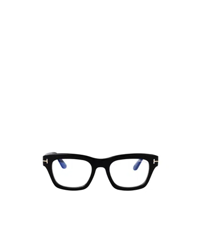 Tom Ford Eyewear Rectangle Frame Glasses In Black