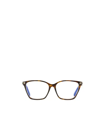 Tom Ford Eyewear Rectangle Frame Glasses In Green