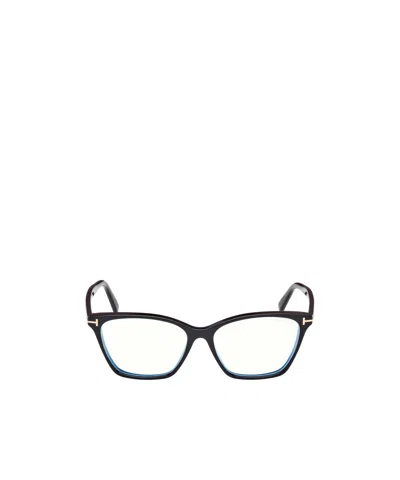 Tom Ford Eyewear Rectangle Frame Glasses In White