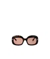 Tom Ford Eyewear Rectangle Frame Sunglasses In Brown