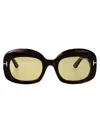 Tom Ford Eyewear Rectangle Frame Sunglasses In Black
