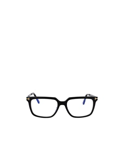 Tom Ford Eyewear Rectangular-frame Glasses In Black