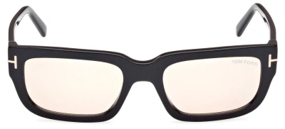 Tom Ford Eyewear Rectangular Frame Sunglasses In Black