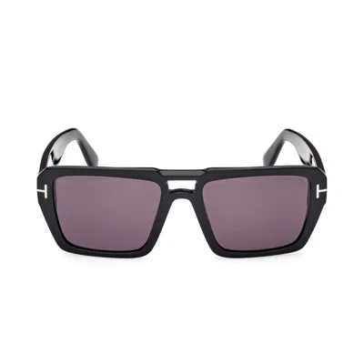 Tom Ford Women's Shiny Black Redford Aviator Sunglasses